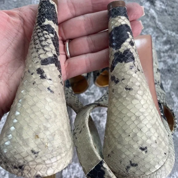 Python platform peep toe sling back - Picture 2 of 5